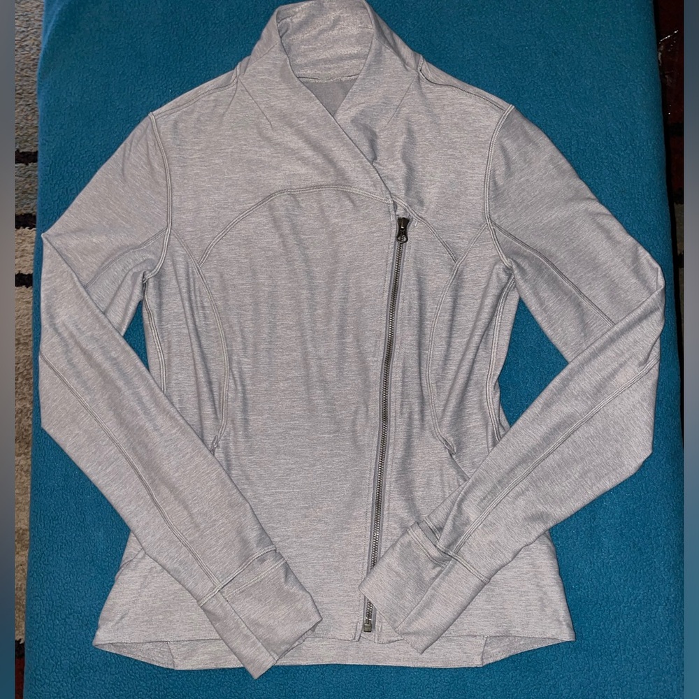 Lululemon Athletica Size 10 Precision Full Zip Jacket Heather Gray Battlefield